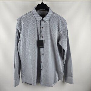 Bugatchi Dress Shirt Mens Large Multi Geometric Shaped Fit L/S Button Up NWT